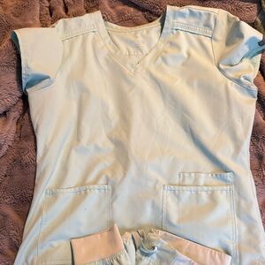 Med Couture Light Blue Scrub Set